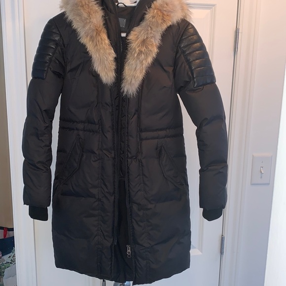 Mackage Jackets & Blazers - Mackage long puffer black jacket - fur collar